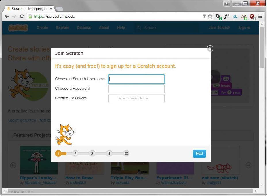 How to create a login at Scratch.MIT.Edu 